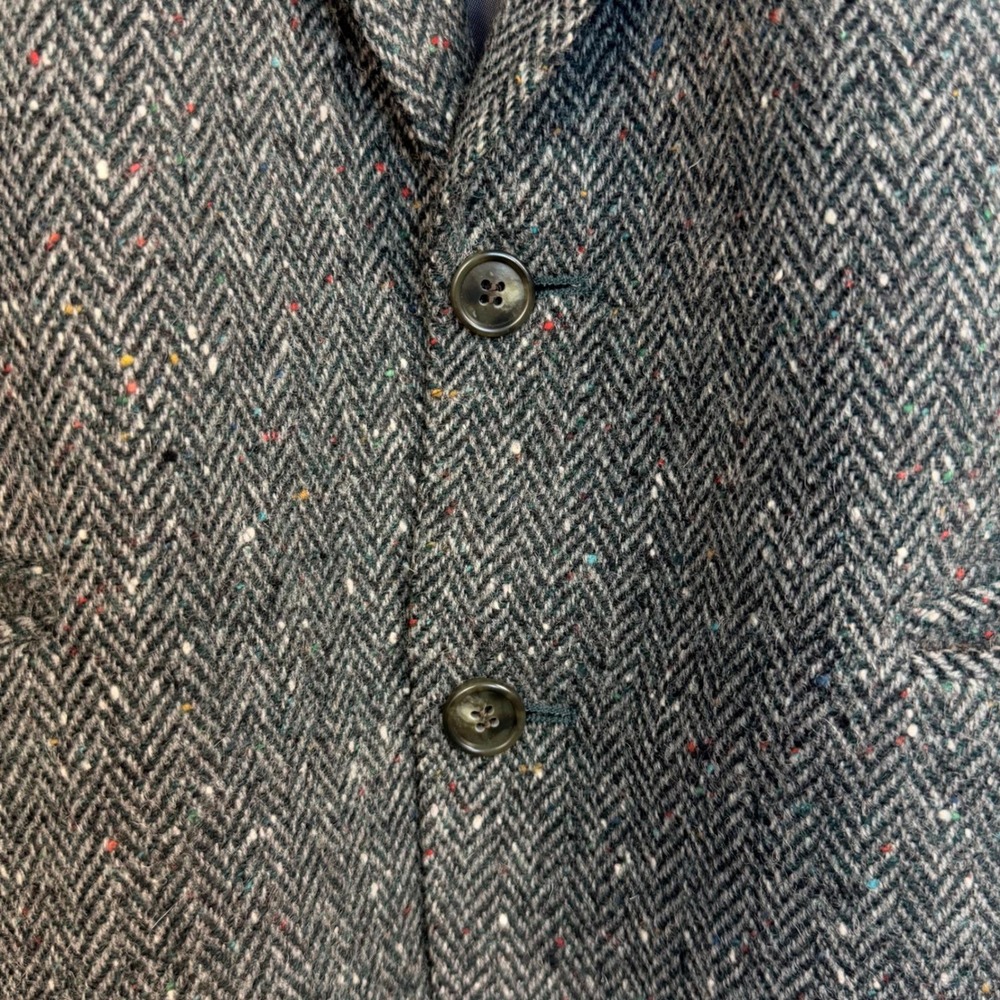 Vintage Magee Donegal Tweed Sport Coat 40R Handwoven Ireland Double Vent 1970's - Picture 13 of 14